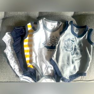 Set of Nautical Theme Onesies 0-3m